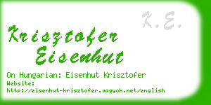 krisztofer eisenhut business card